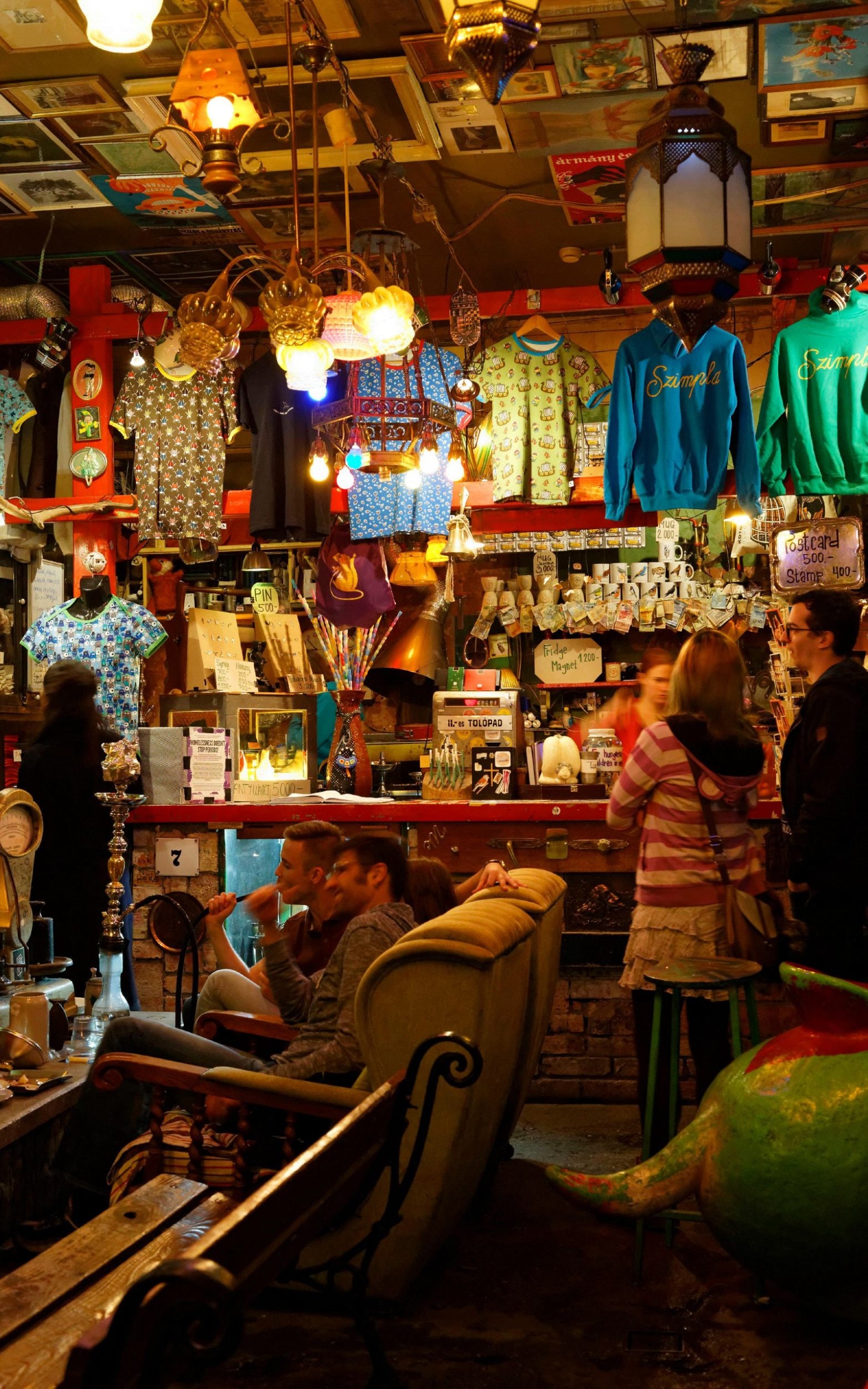 Budapest, Hungary, area classified as World Heritage, Pest, ruin bar, jewish quarter, Szimpla Kert