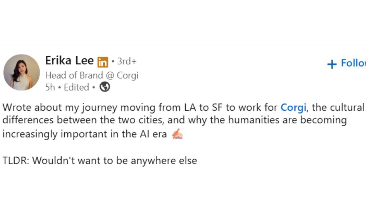 Journalist Moves From Los Angeles to San Francisco for AI Startup Role