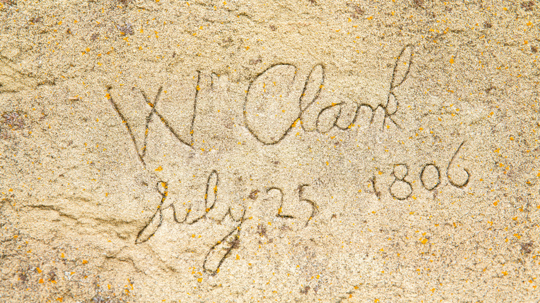 Captain William Clark's signature at Pompeys Pillar