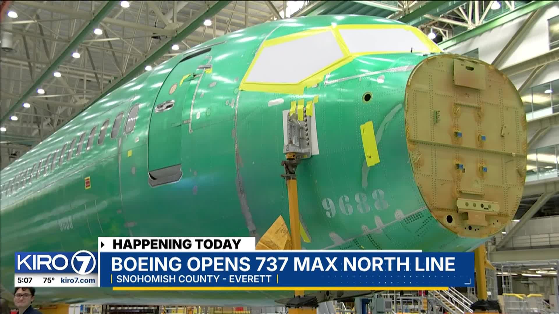 Boeing opening new 737 MAX production line at Everett factory