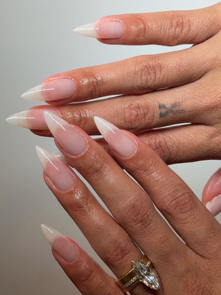 Long, natural-looking nails