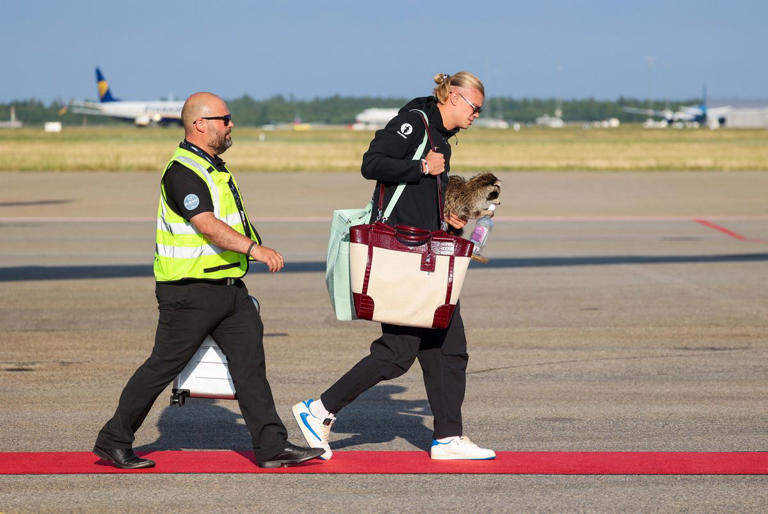 Erling Haaland goes viral after carrying taxidermy raccoon through airport