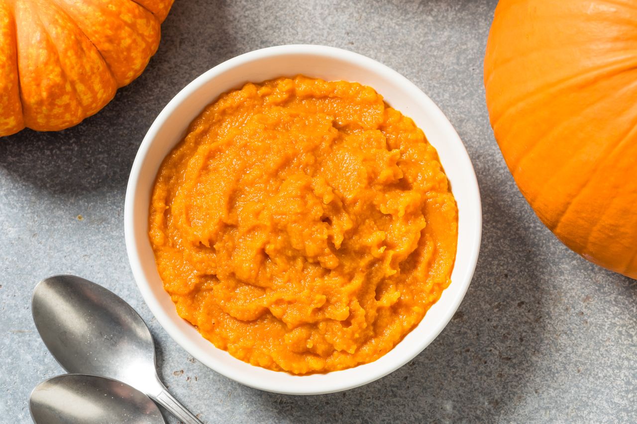 Cooked pumpkin puree