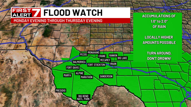 First alert: Heavy rain, flash flooding threat to affect parts of West ...