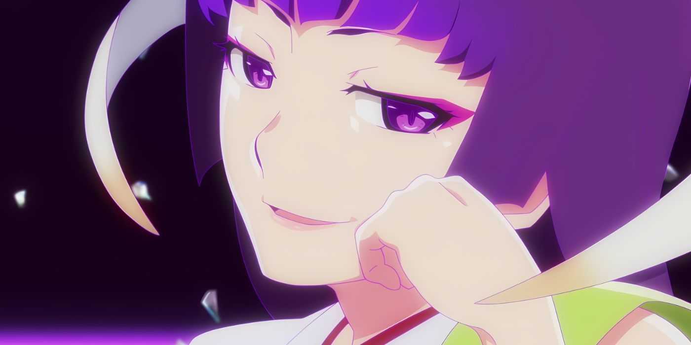 Featherine smirking with a hand to her cheek