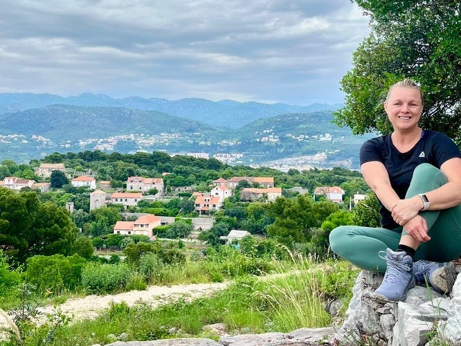 Woman smiling in Croatia