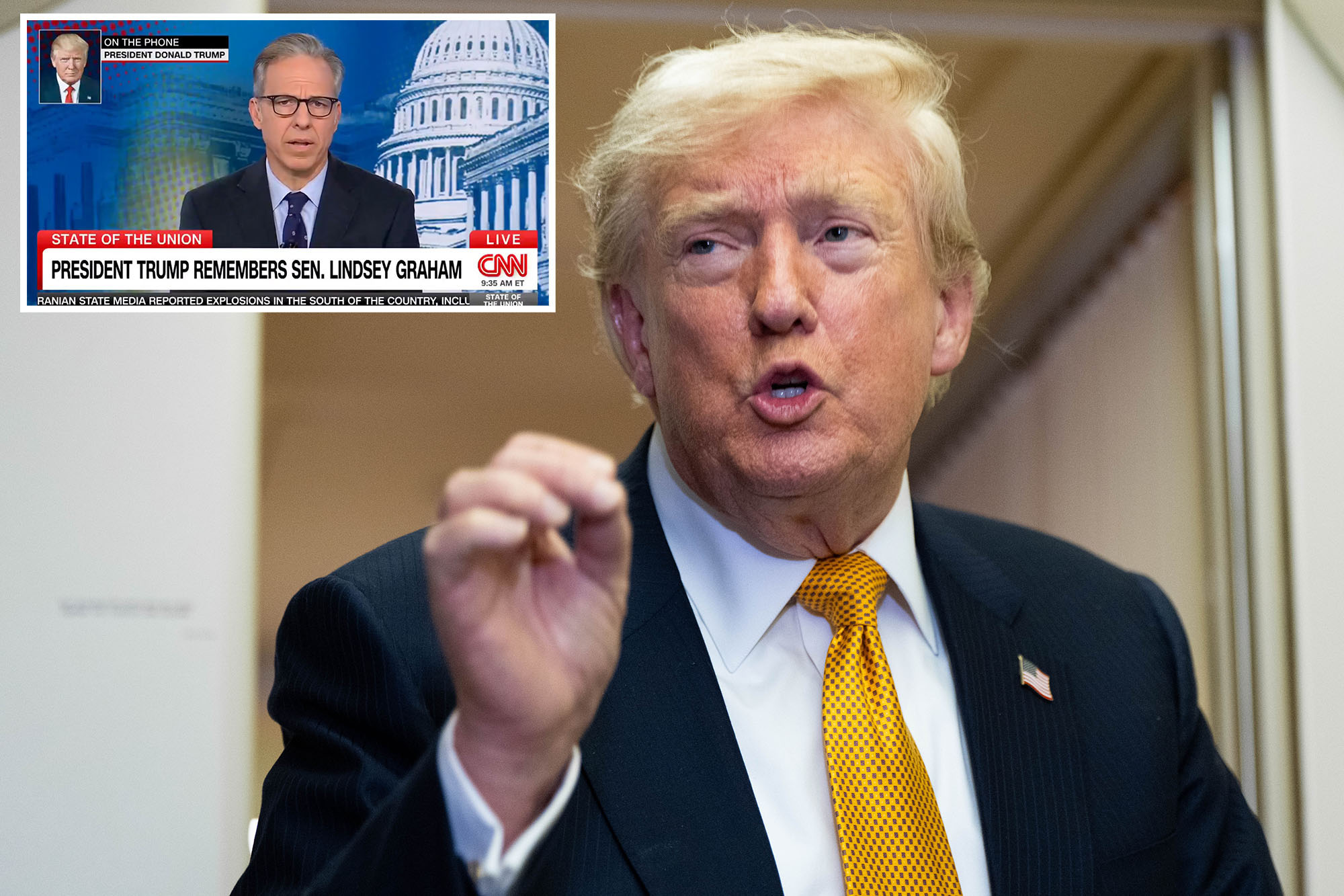Trump agrees to Jake Tapper interview after call to discuss Lindsey ...