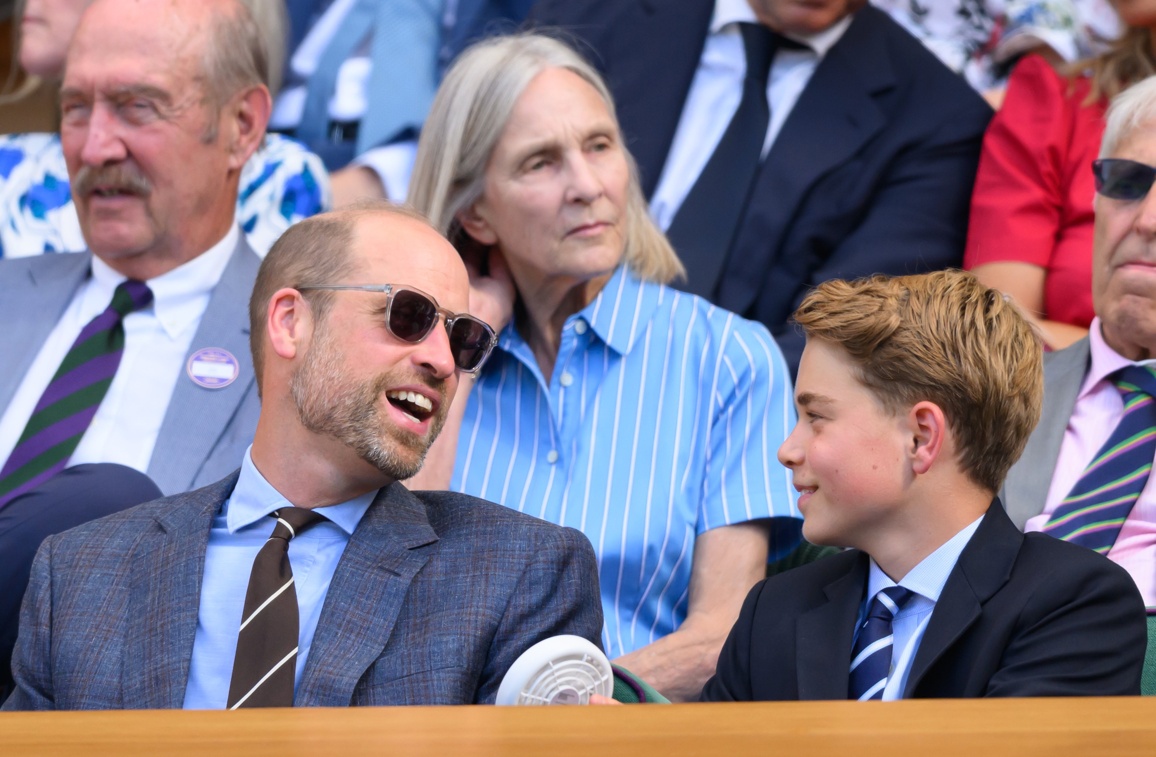 Prince George and Prince William at Wimbledon