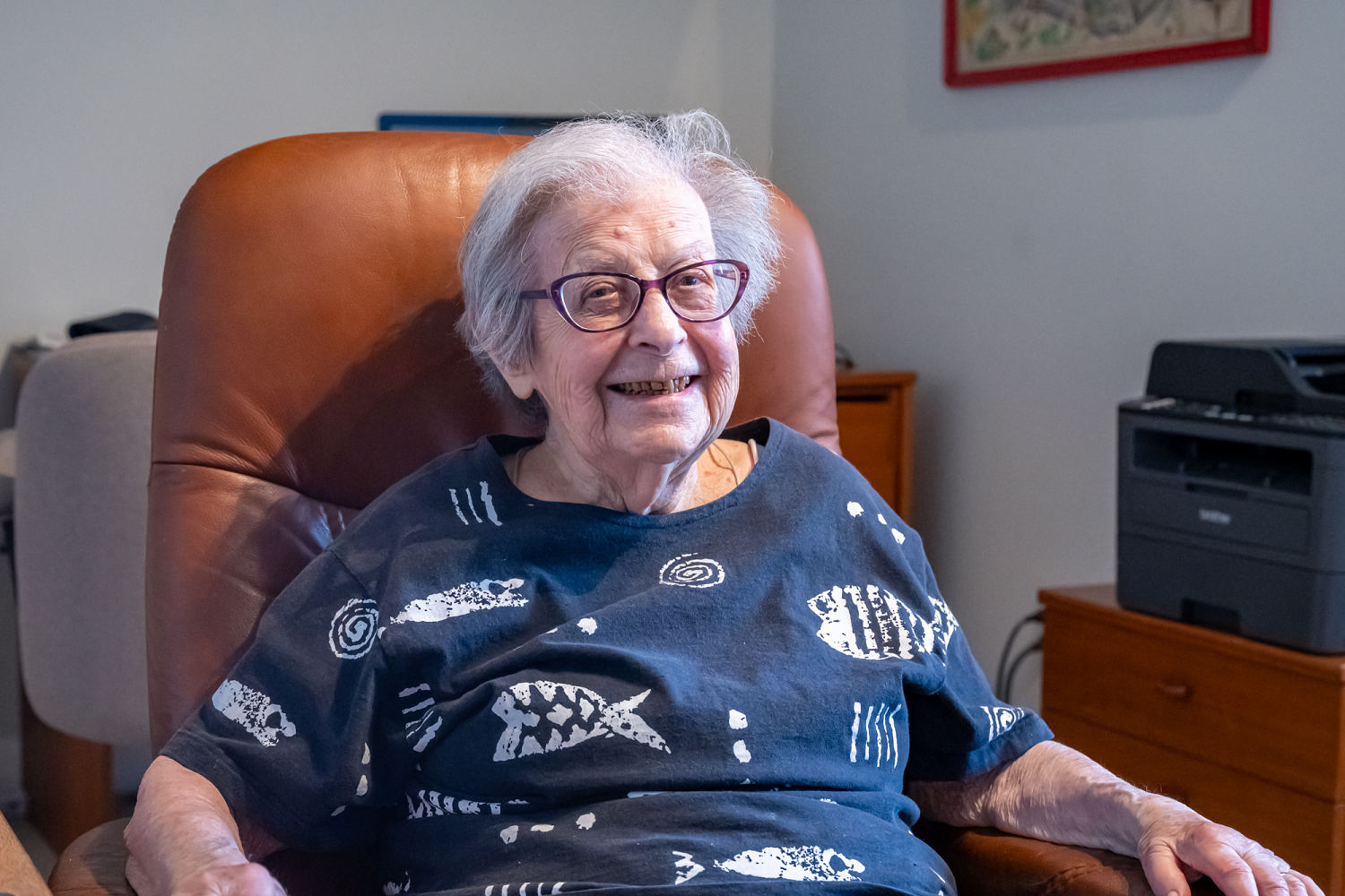 TODAY.com visited Eileen Lavine in her New York City home where she's lived for the past four years. (Henry Shifrin / TODAY)