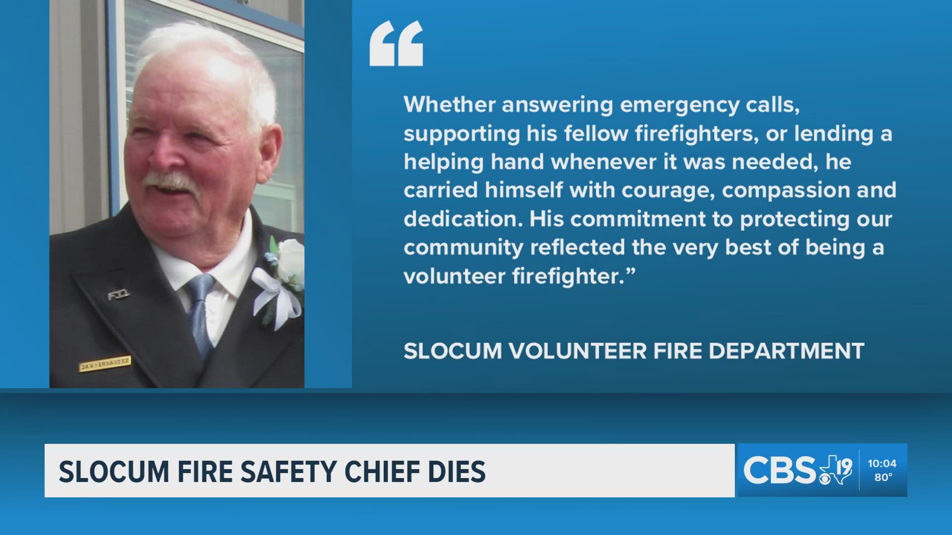 Slocum Volunteer Fire Department mourns loss of Fire Safety Chief Dan ...
