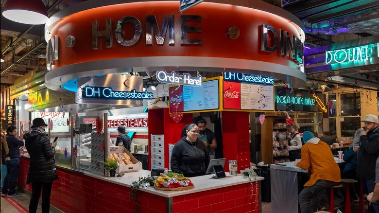 The cashier desk at Down Home diner