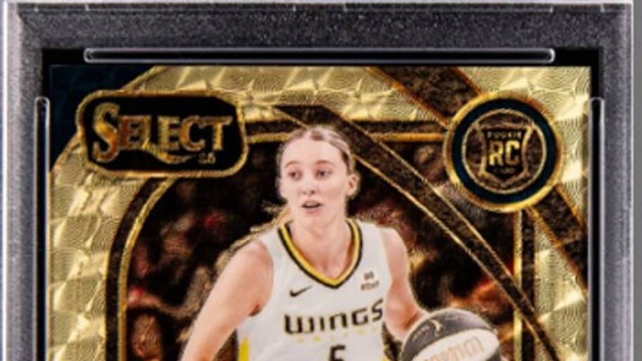 A one-of-one PSA 10 2025 Panini Select WNBA Paige Bueckers Gold Vinyl rookie card #206