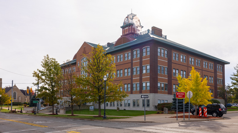 Exterior of the Clinton County Courthouse in downtown Saint Johns, Michigan