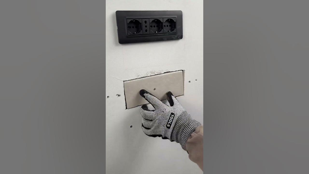 No tape drywall repair hack #diy #drywall #fixing #trick