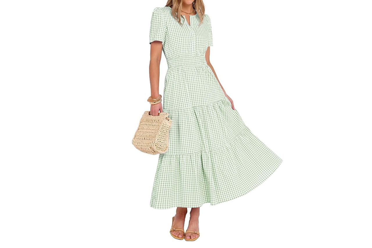 caracillia womnes summer short sleeve v neck maxi