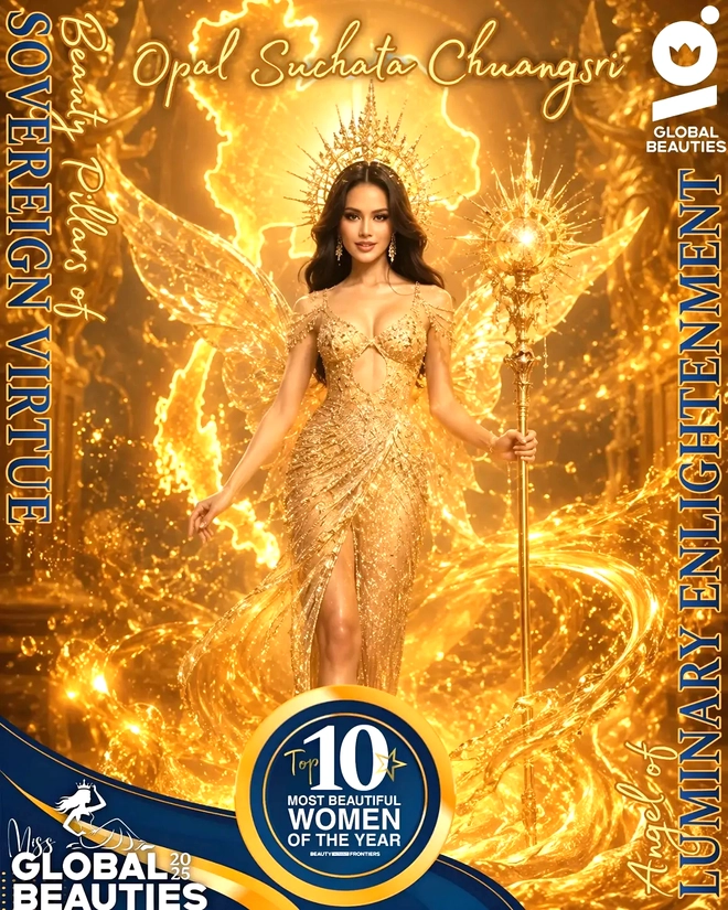 Hoa hậu Thế giới Opal Suchata vào top 10 Hoa hậu đẹp nhất thế giới 2025