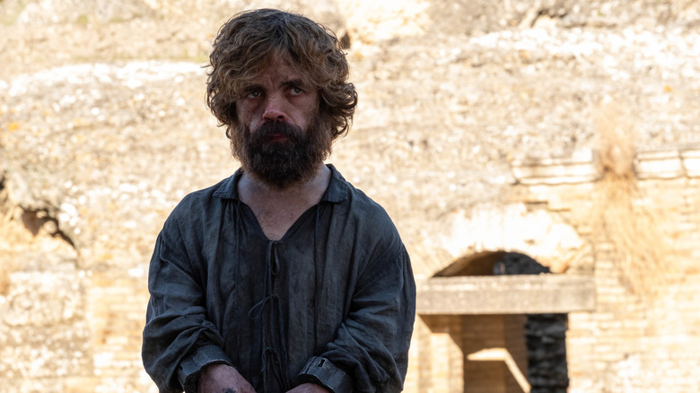 Tyrion looking skeptical on Game of Thrones