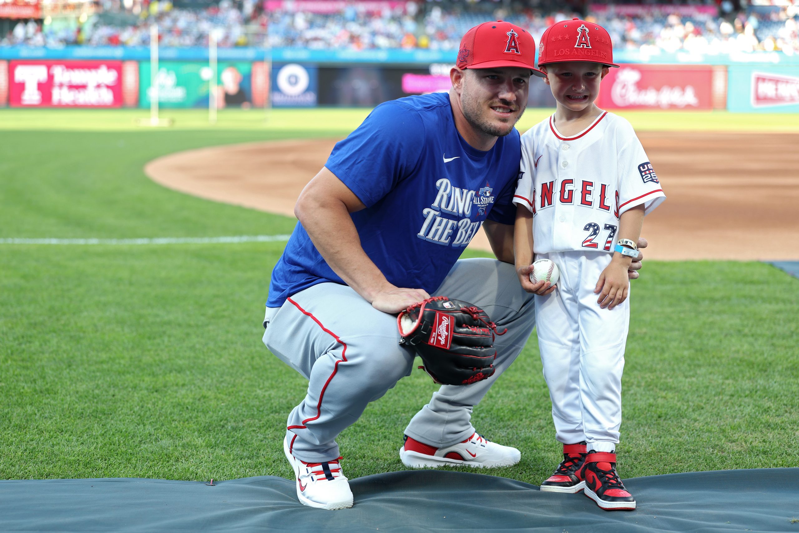 Mike Trout returns to his roots as an All-Star legend among his peers