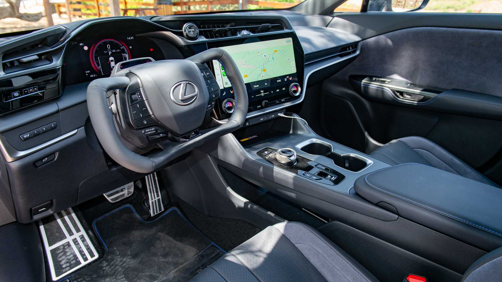 2026 Lexus RZ 550e F SPORT AWD interior showing front cabin