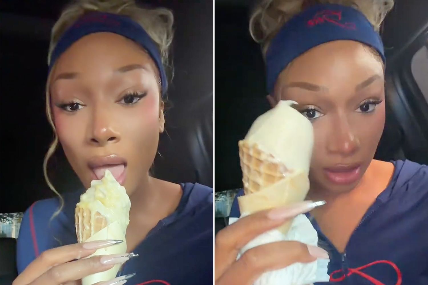 【りゅうや様】 Megan Thee Stallion 着用 アイスクリーム Megan Thee Stallion tries viral butter ice cream and her face says