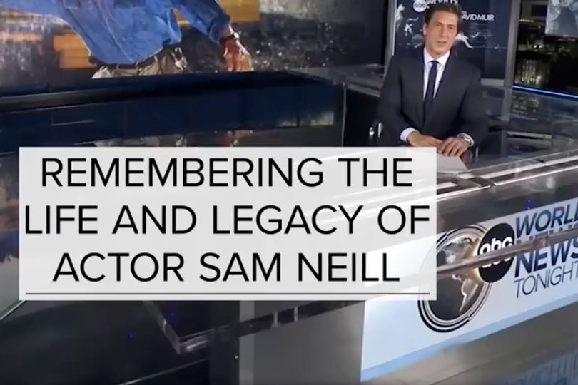 David remembered Jurassic Park star Sam Neill