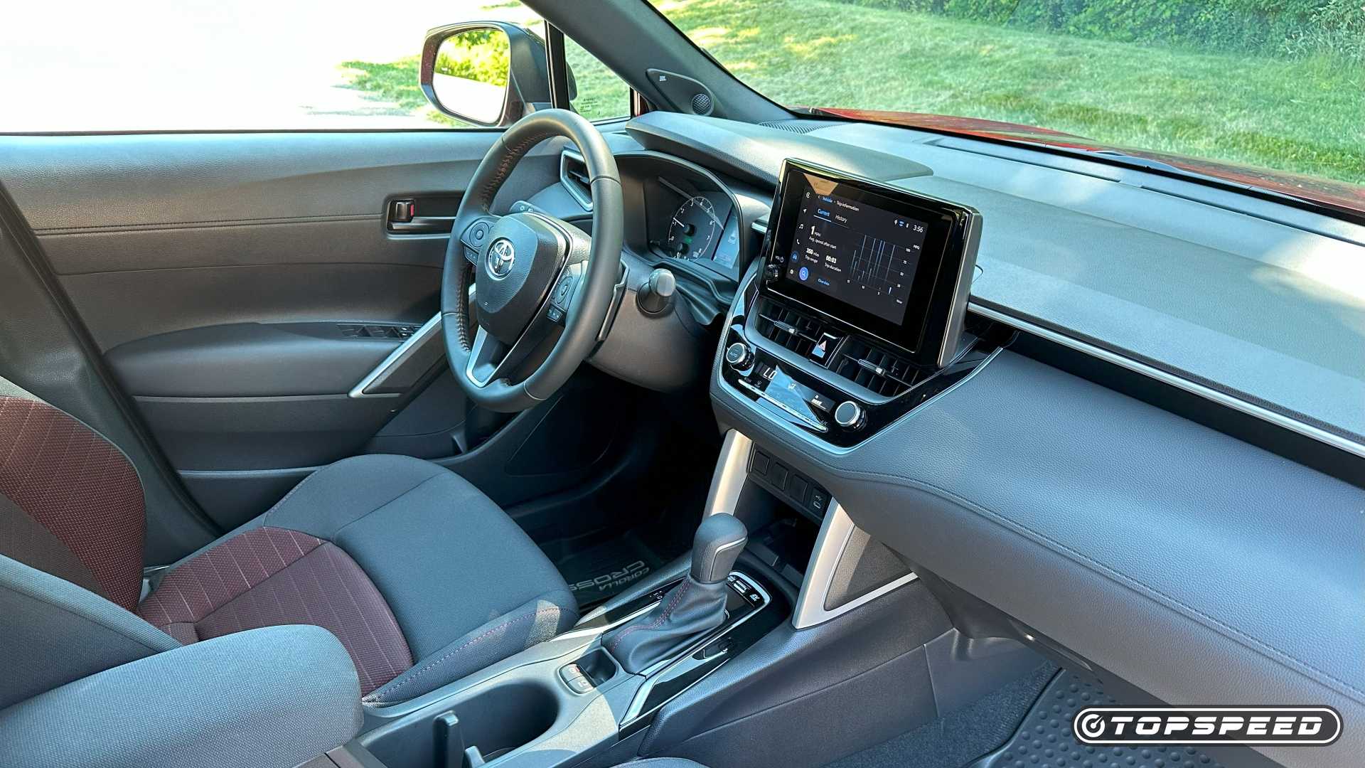 2025 Toyota Corolla Cross Hybrid Nightshade interior shot showing Dashboard