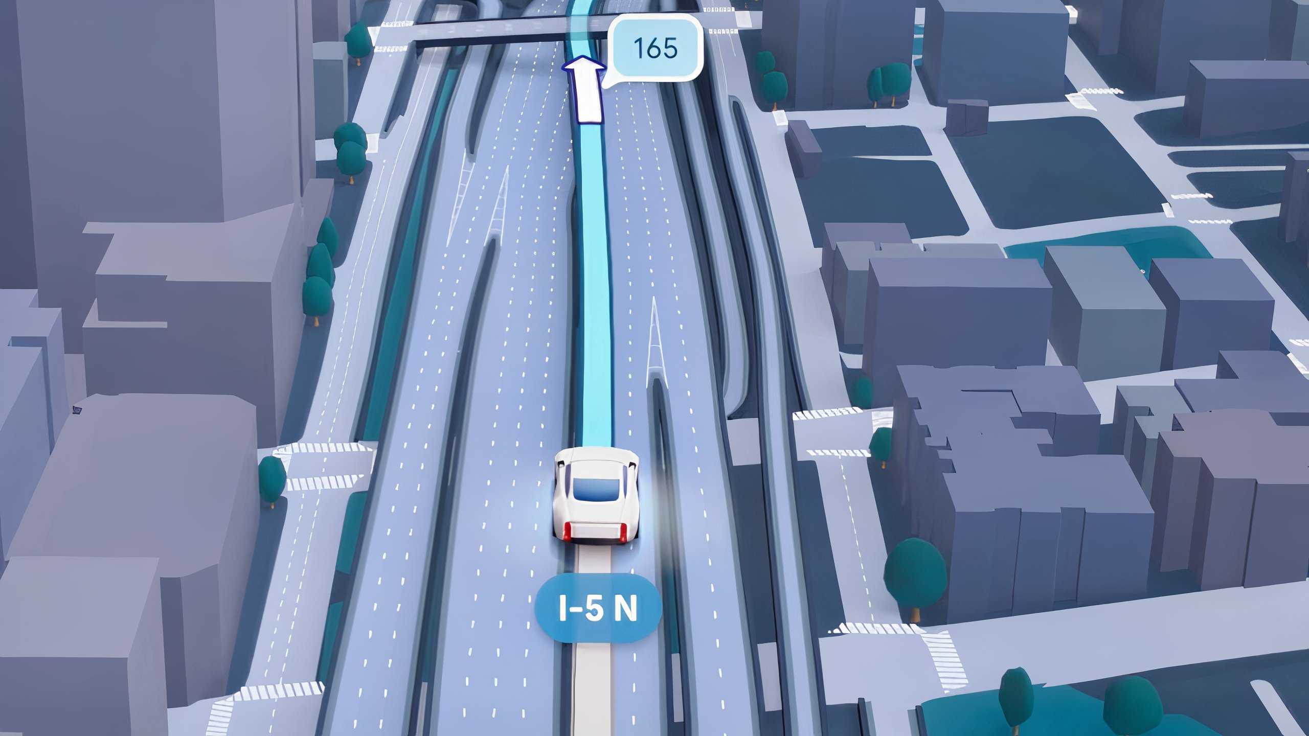 Immersive Navigation in Google Maps for Android Auto.