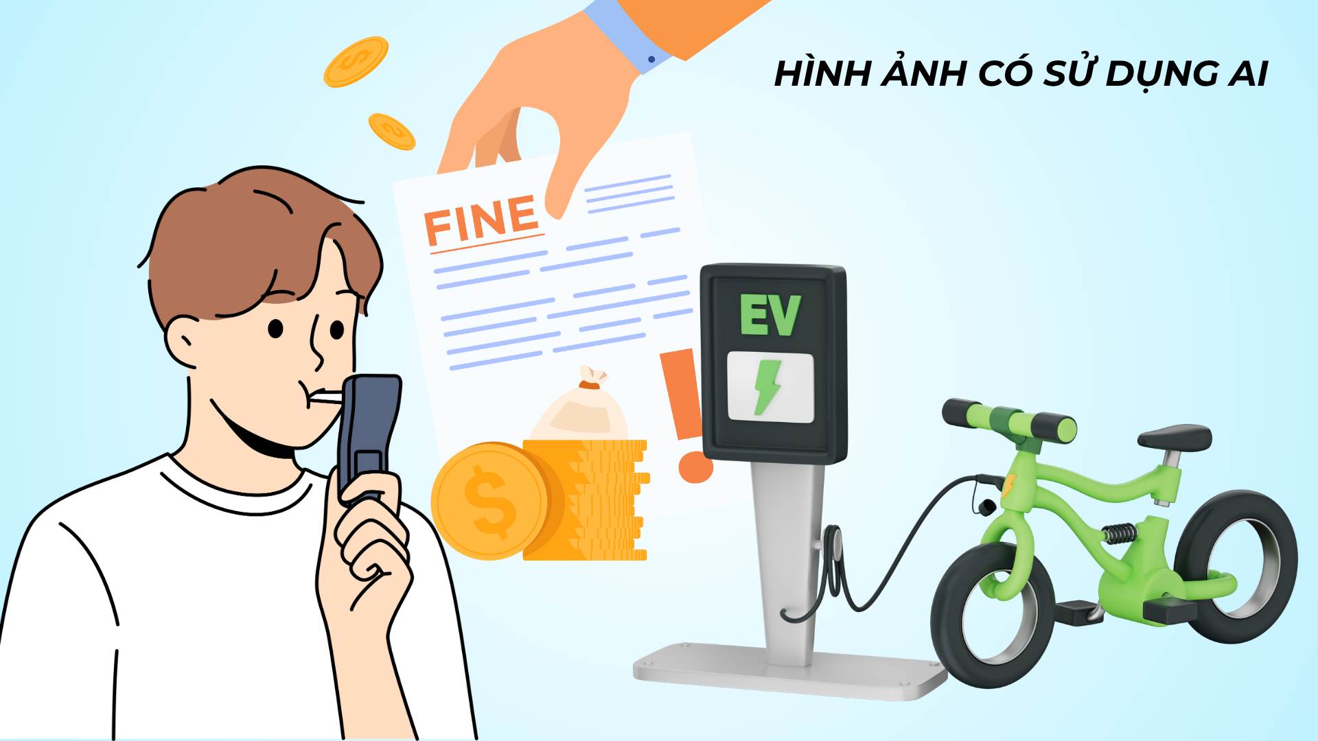 Mức xử phạt nồng độ cồn với người lái xe đạp điện