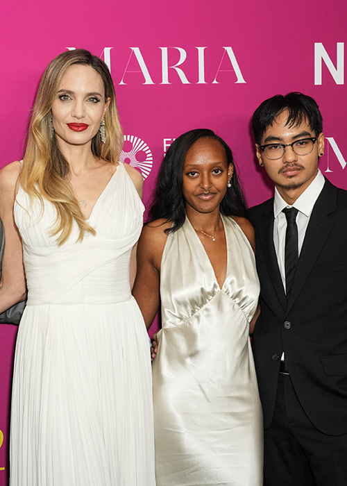 Pax Thien Jolie-Pitt, Angelina Jolie, Zahara Marley Jolie and Maddox Chivan Jolie-Pitt at the red carpet premiere of