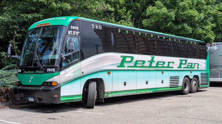 A bus from Peter Pan Bus Lines