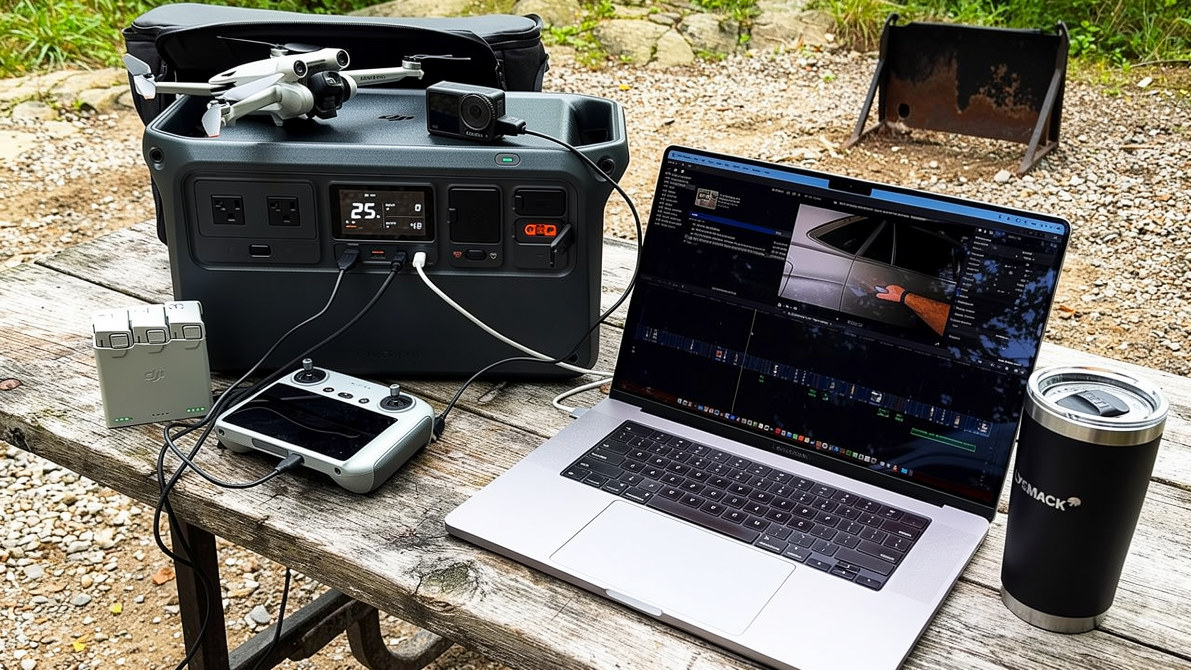 DJI portable power station 1000 and a 1 pound ribeye steak • Van camping
