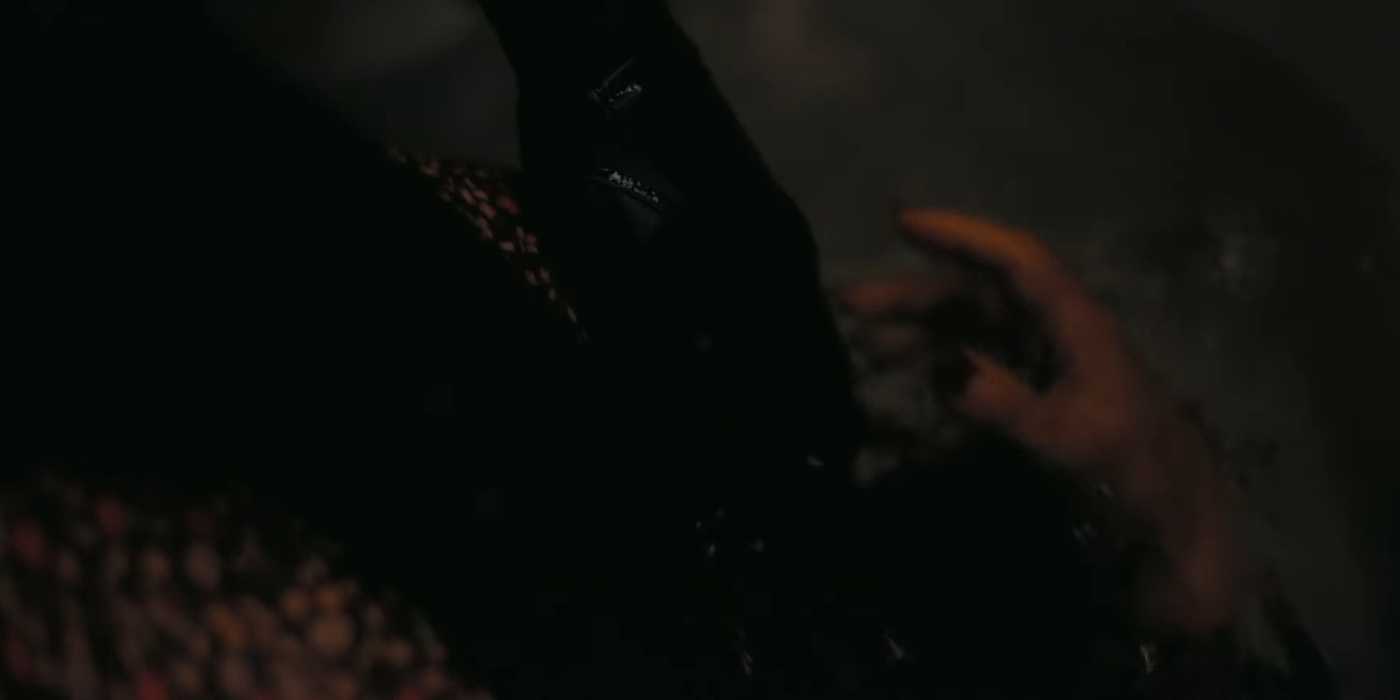 The black glove in Jean Tatlock's (Florence Pugh) death scene in Oppenheimer