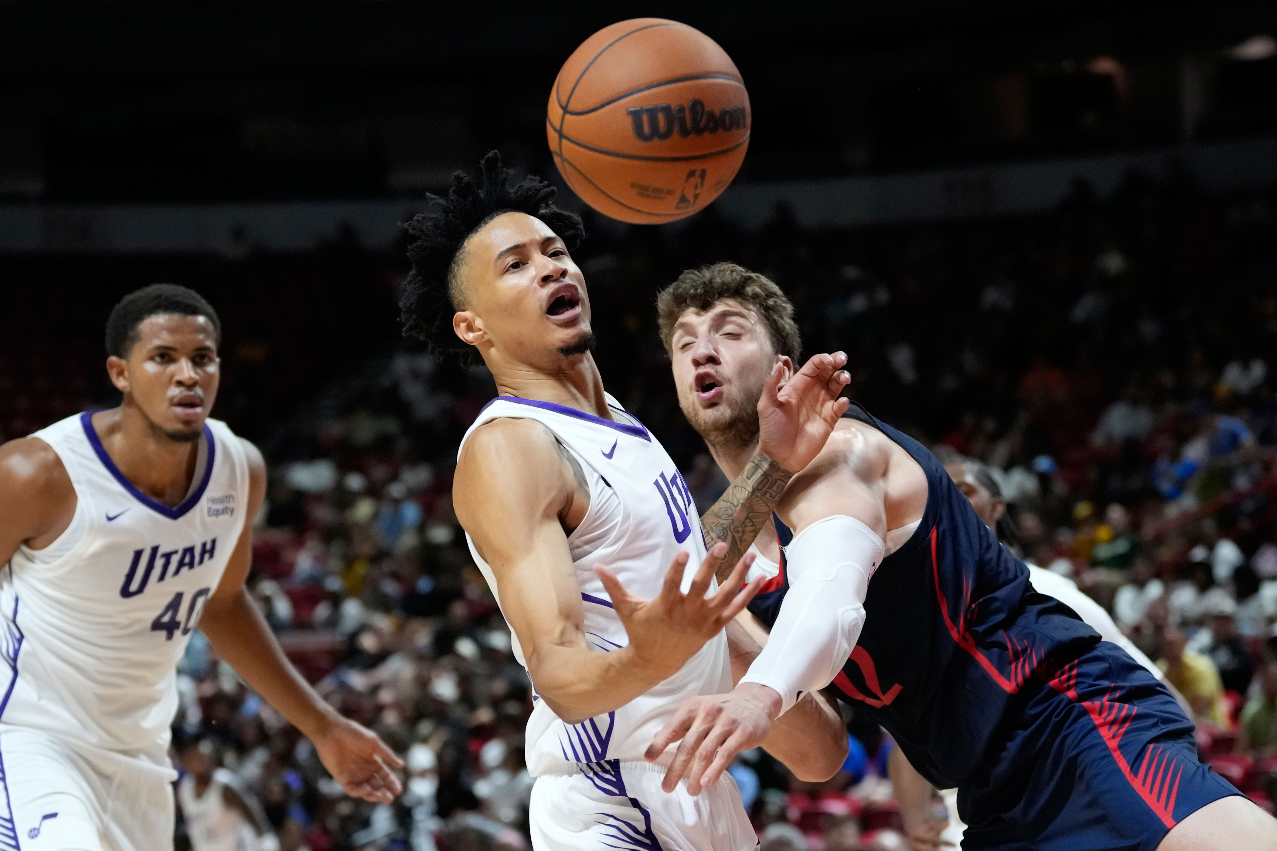 Utah Jazz guard Trey Alexander stretchered off court in NBA Summer League