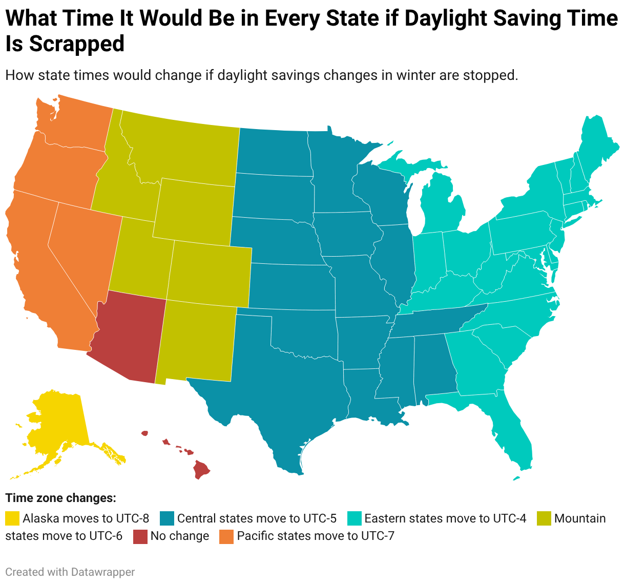 Daylight Savings Map Shows New Sunset, Sunrise Times in US if Bill Passes