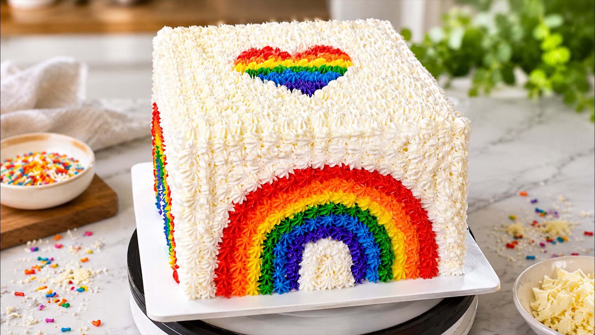 A cheerful cake for colorful celebrations