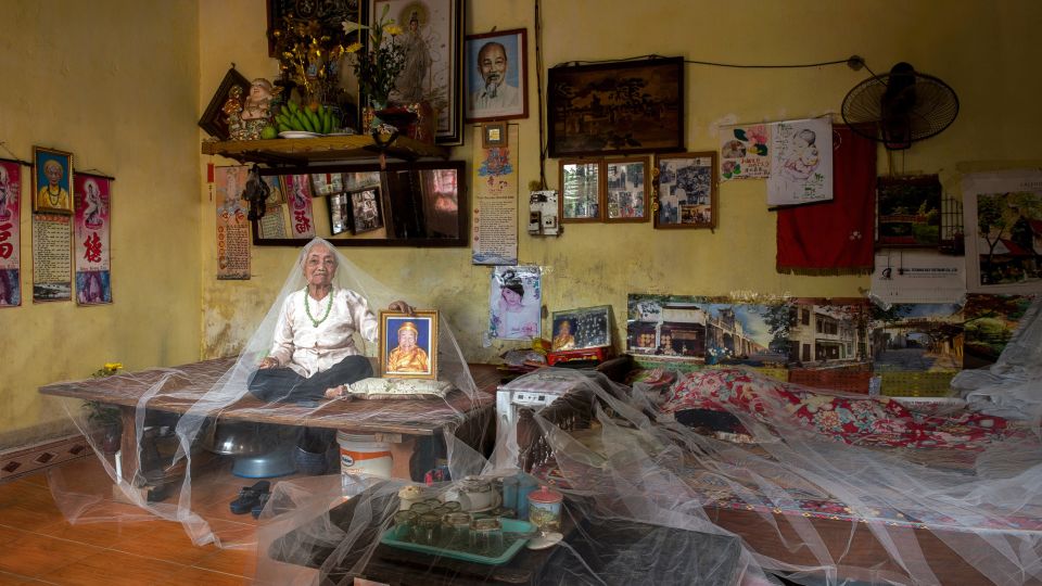 Lê Thị Xuân, photographed for “Re/cover.” Xuân was one of the few living wives that Phan Quang was able to locate when he began his research. - Phan Thanh Quang