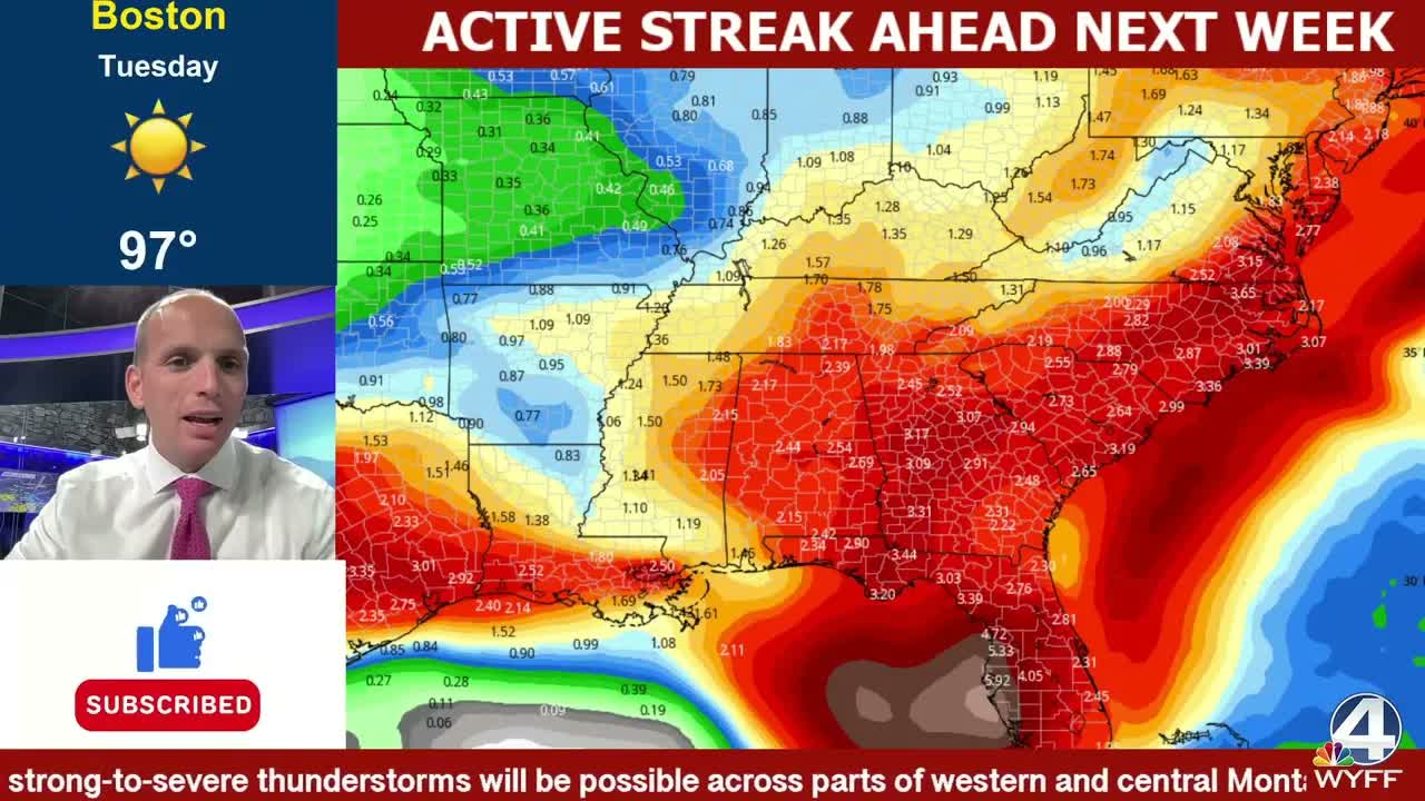 Active weather pattern ahead