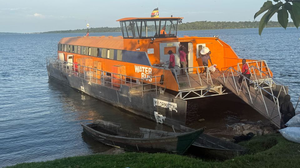 The ferry after arriving at Bukasa, where it overnights before returning to the mainland. - Griffin Shea