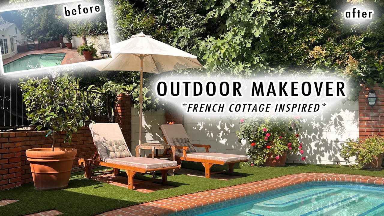 Creating a dreamy cozy French cottage inspired backyard escape