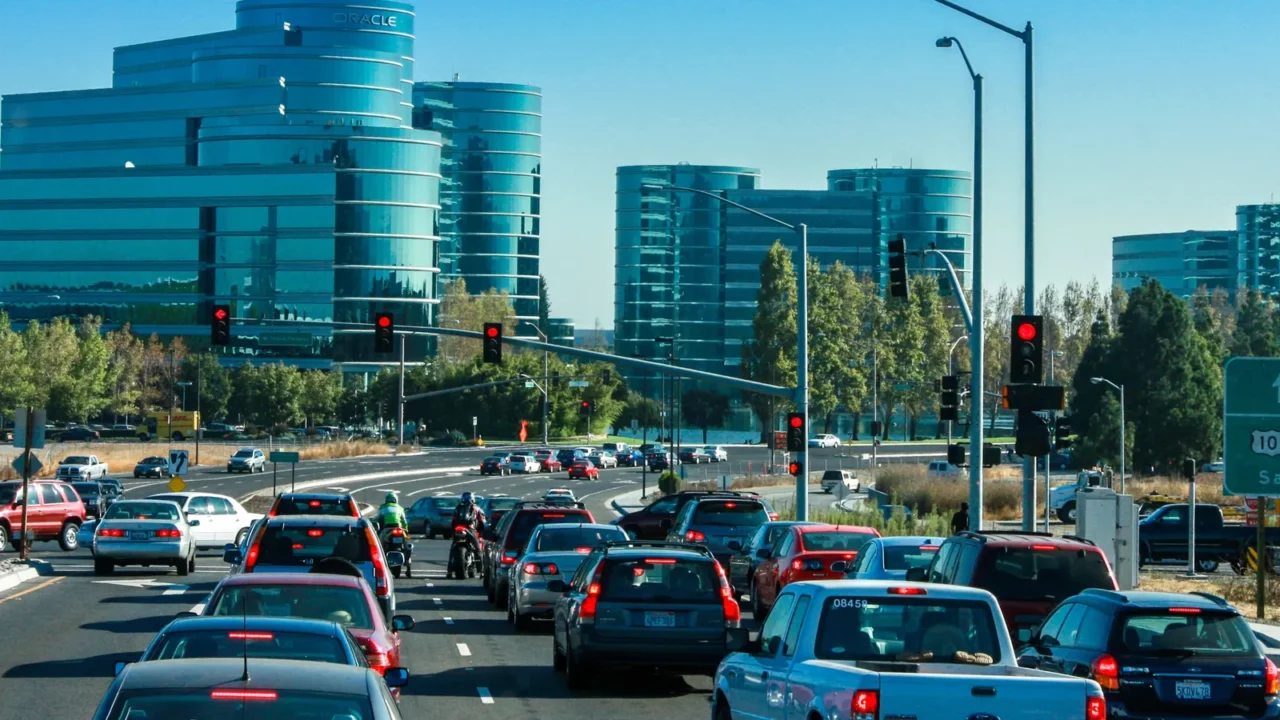 redwood city ca usa sept 24 2008 traffic on