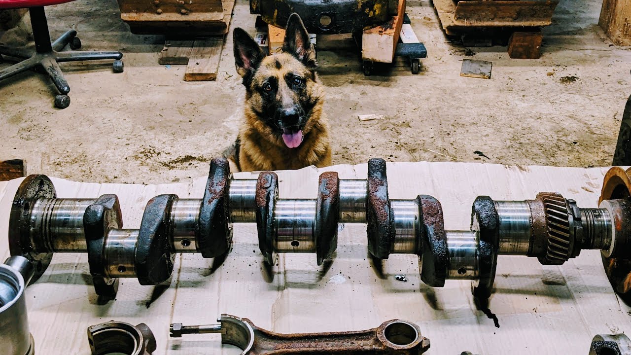 Pulling the Caterpillar D4-7U crankshaft and finding more problems