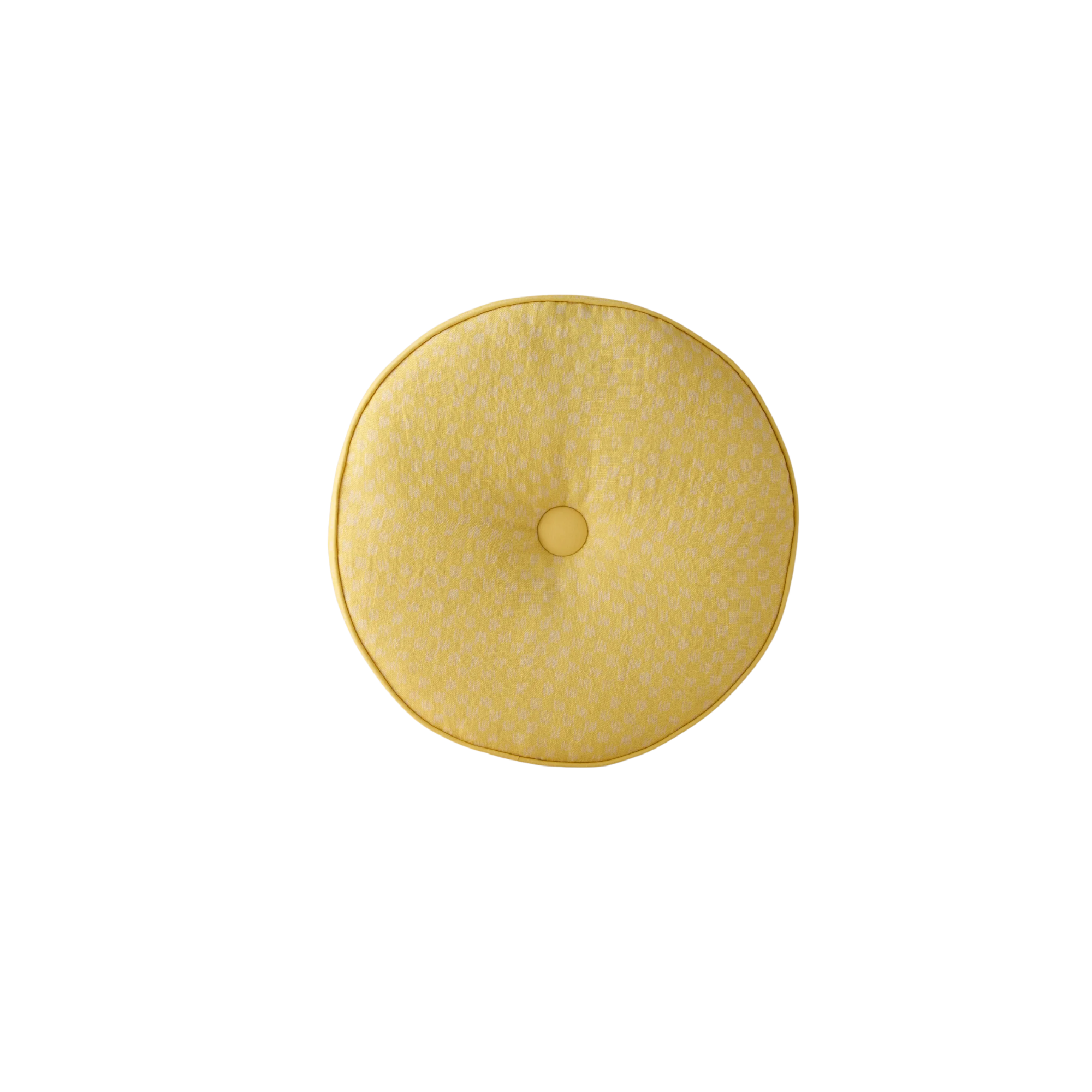 a round yellow pillow