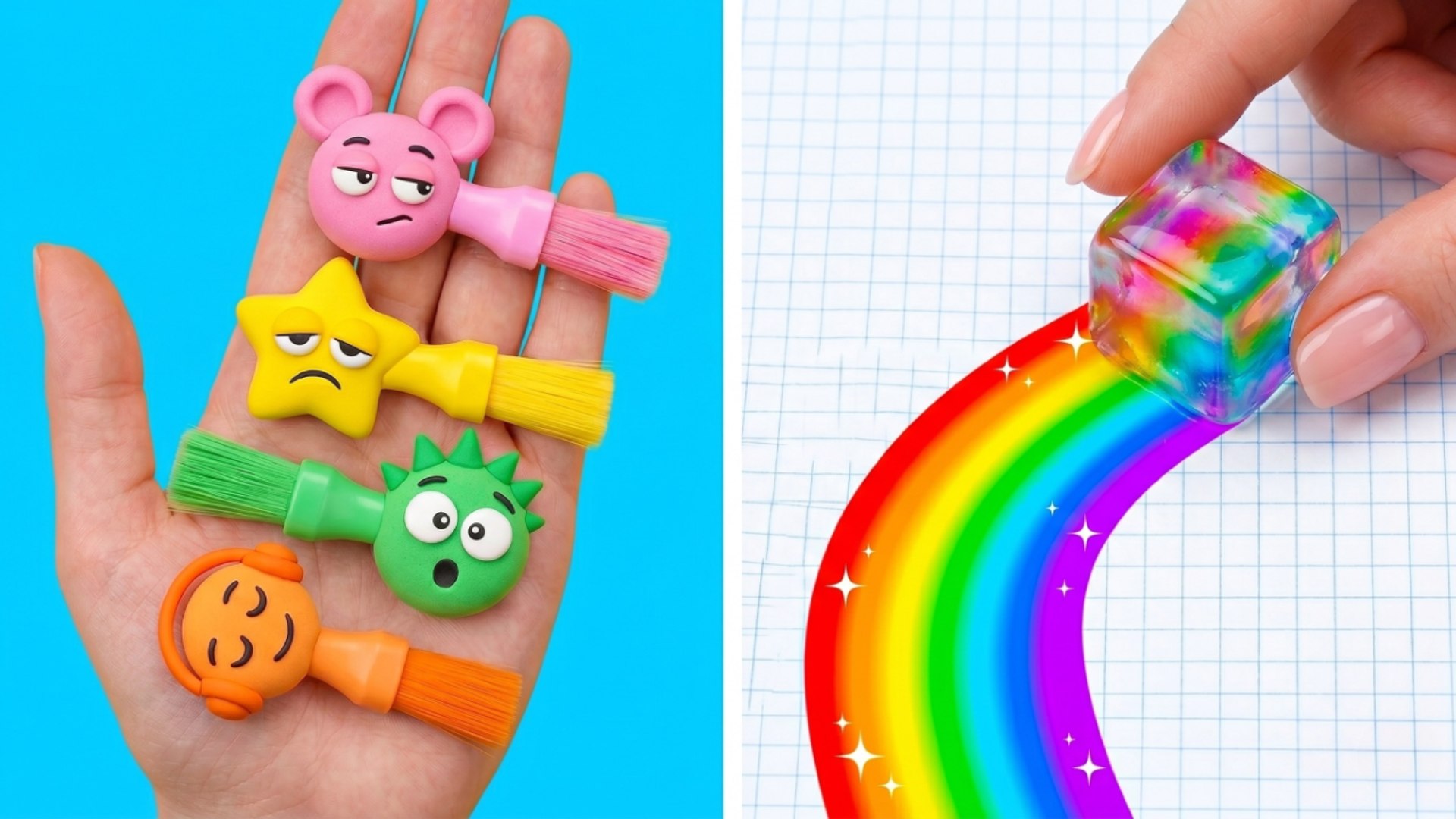 Creative school supplies and adorable squishy projects