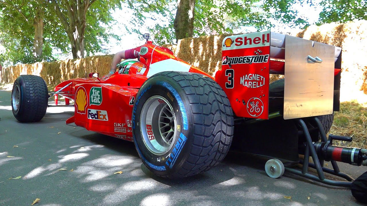 Ferrari F399 Formula One race car rear close up