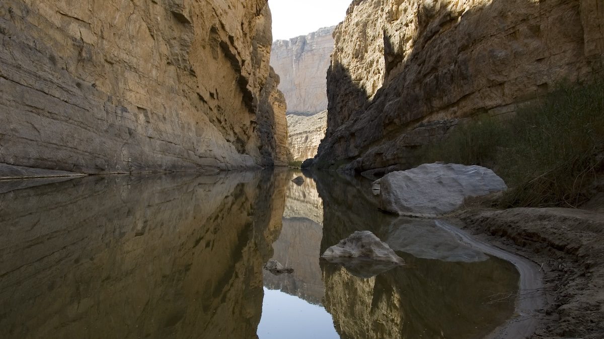 the river through Santa Elena Canyon, Big Bend National Park in Texas