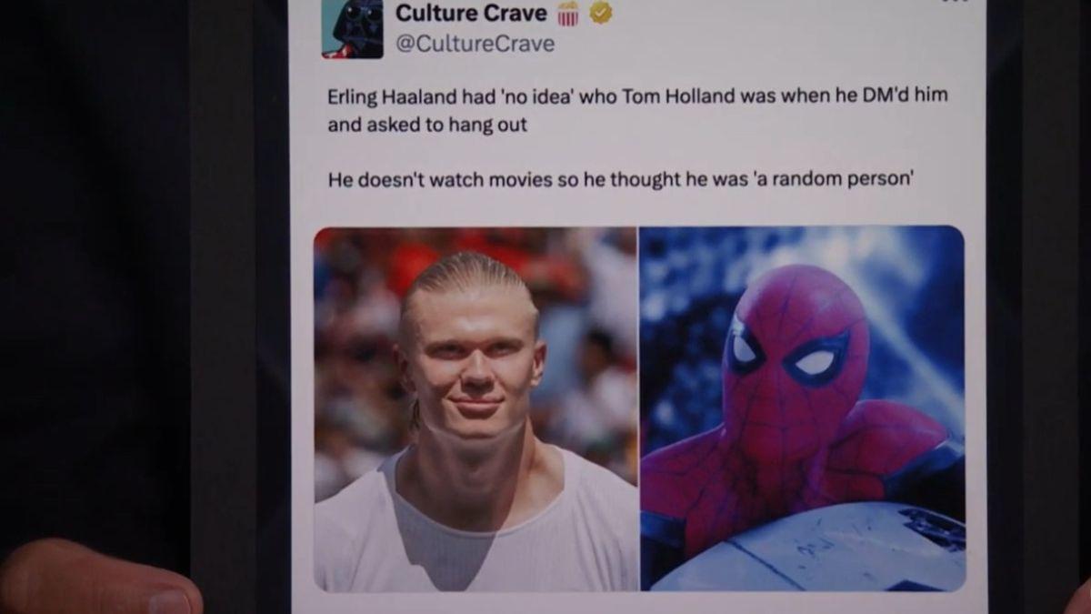 Tom Holland reveals soccer star Erling Haaland left him on read after ...