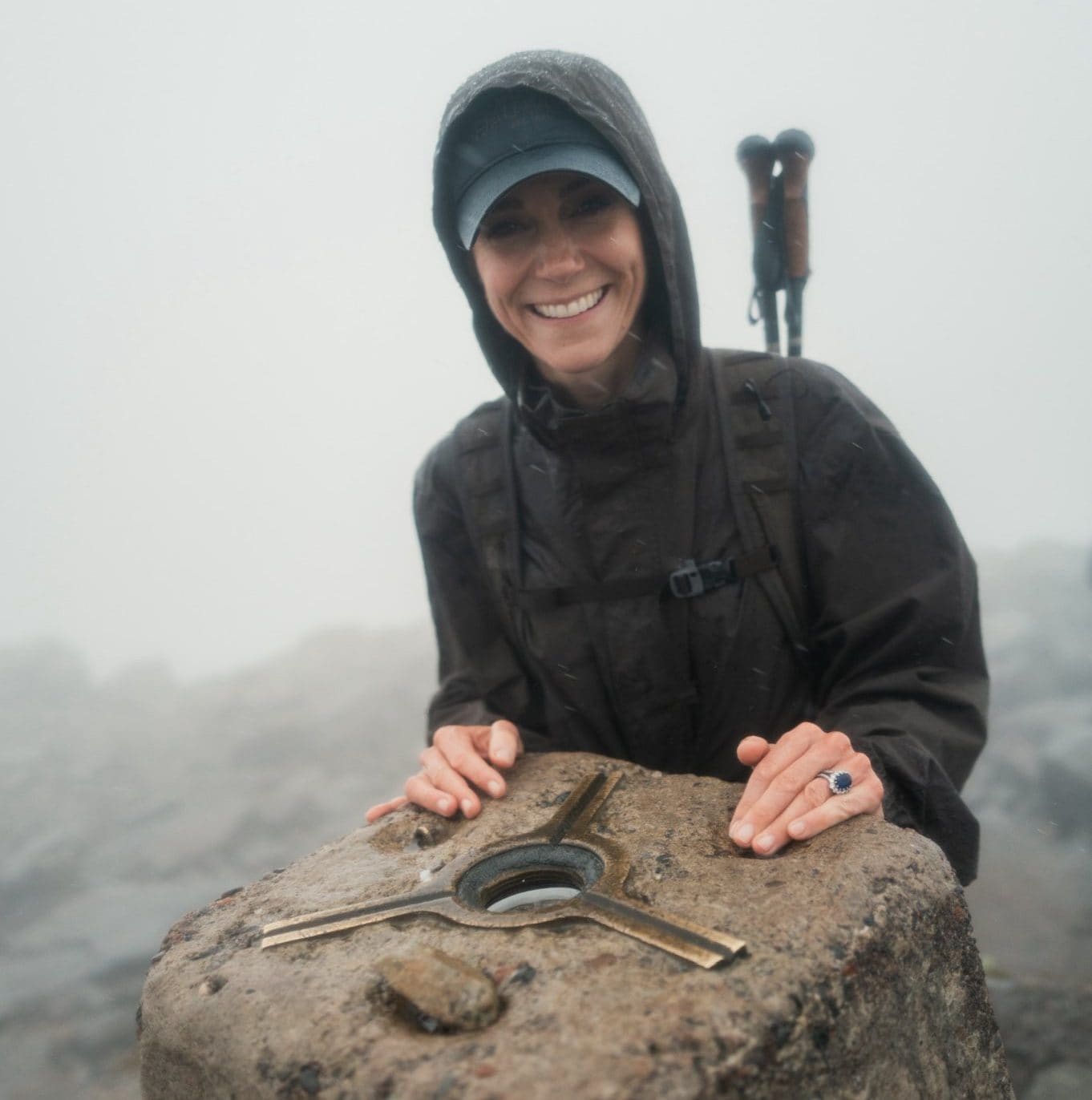 The Princess of Wales at the summit of Ben Nevis last month