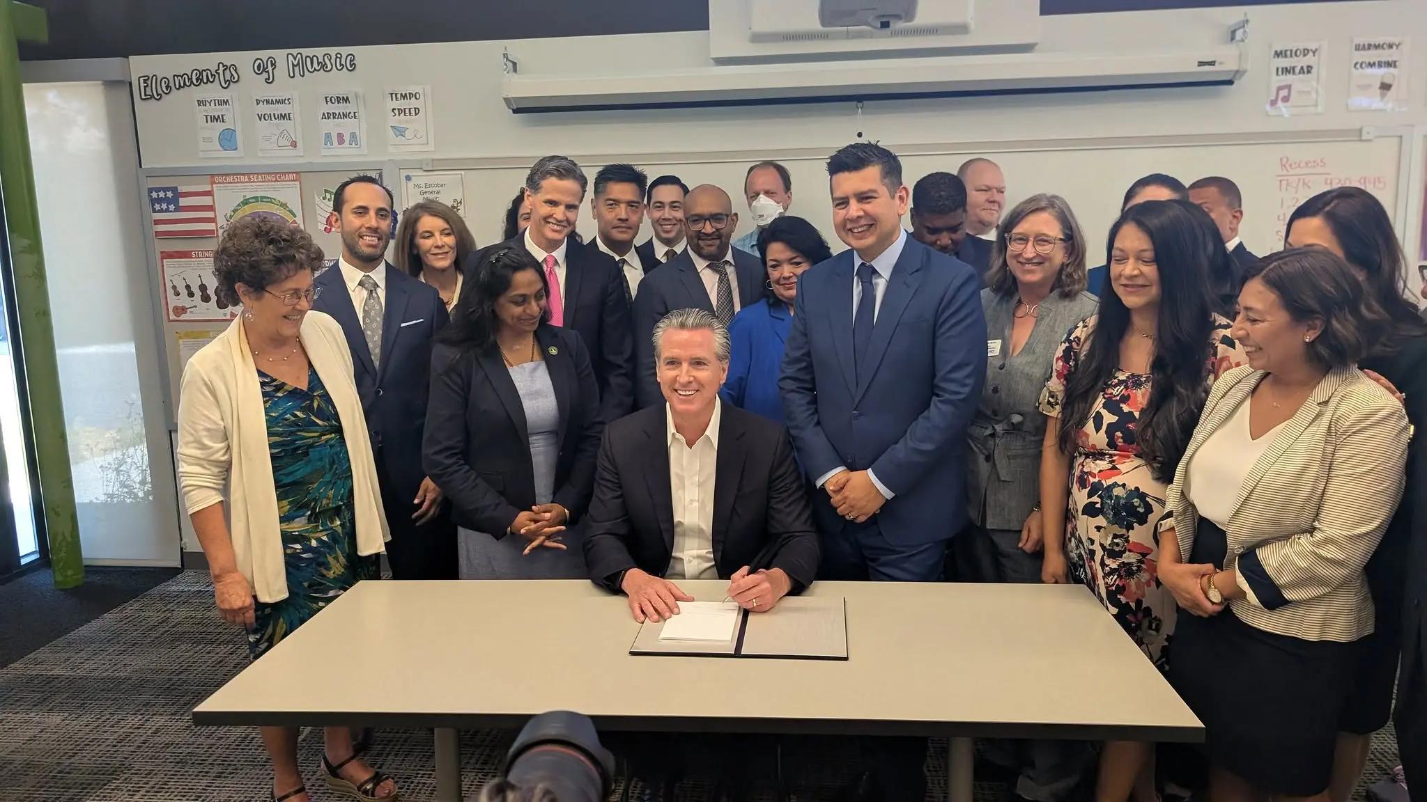 Governor Gavin Newsom signs bill to strengthen California’s education ...