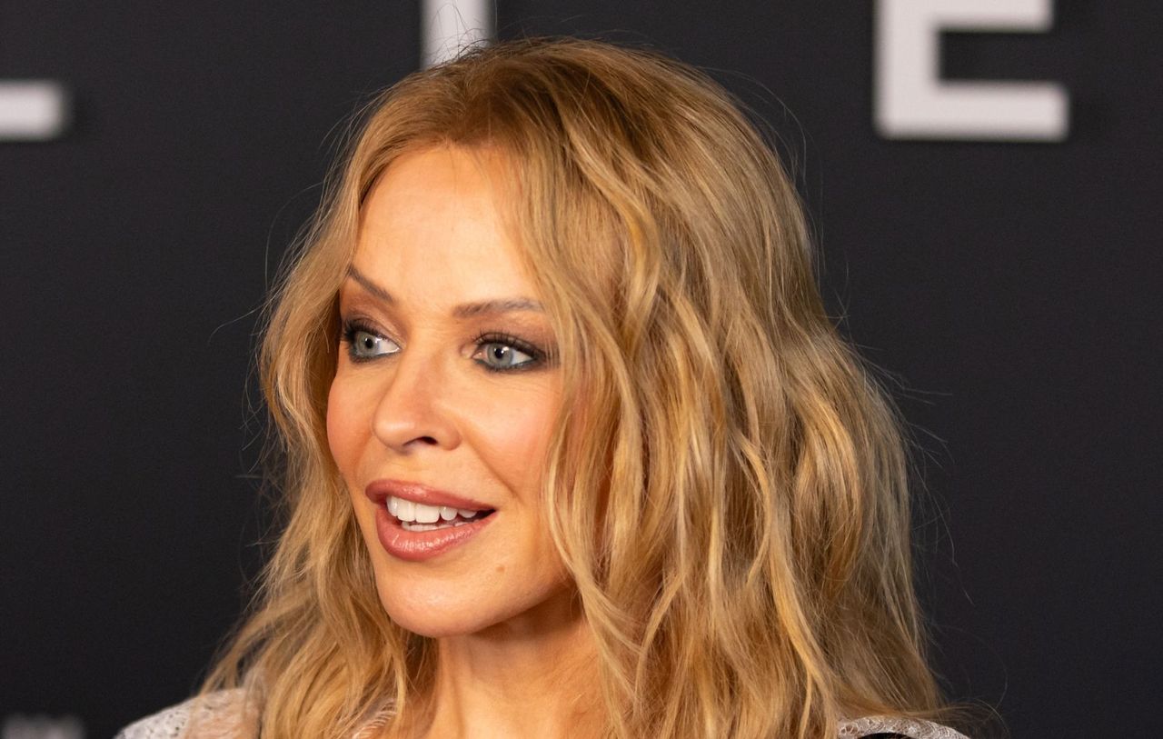 Kylie Minogue elevates her black jeans with this trending jacket - but the playful colour is the key