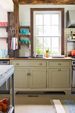 sage green kitchen cabinets